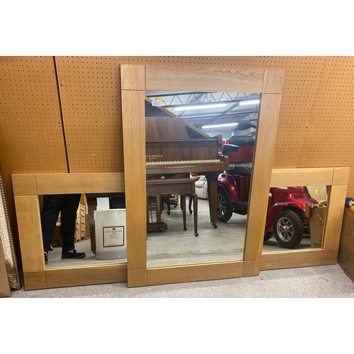 513 - Two oak framed mirror