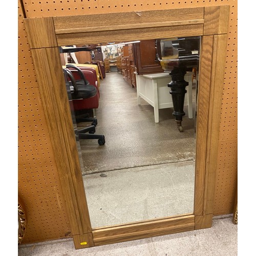 517 - Oak rectangular mirror & oval mirror