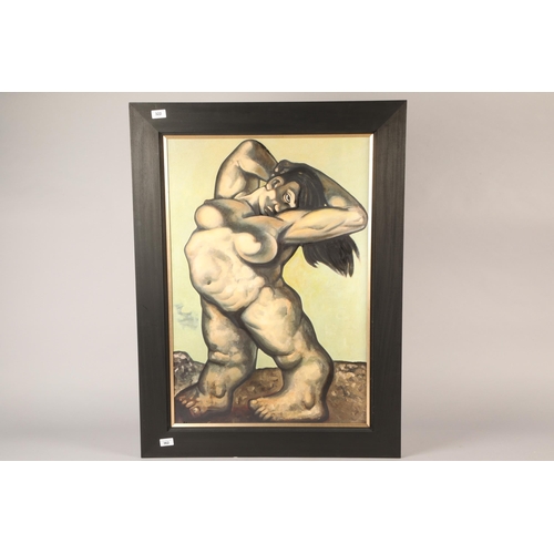 362 - Peter Howson OBE (Scottish Born 1958) ARR Framed print on canvas, signed 'Pastoral Nude'1992' 80cm X... 