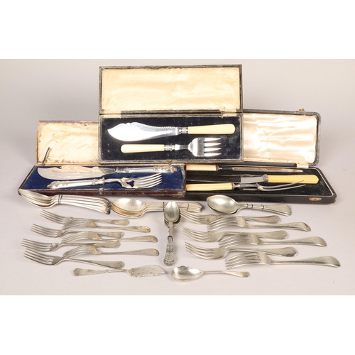 373 - Quantity of plated flatware