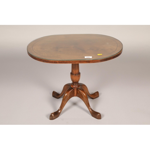 419 - Mahogany oval side table