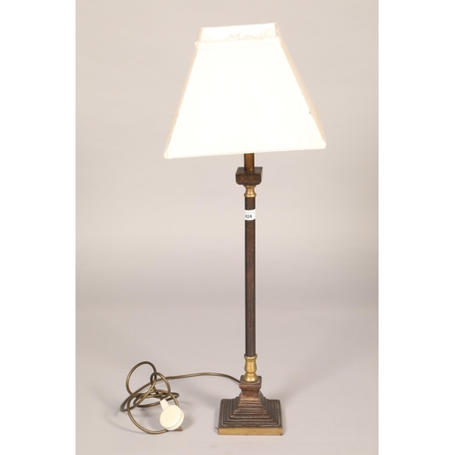 424 - Metal table lamp & shade