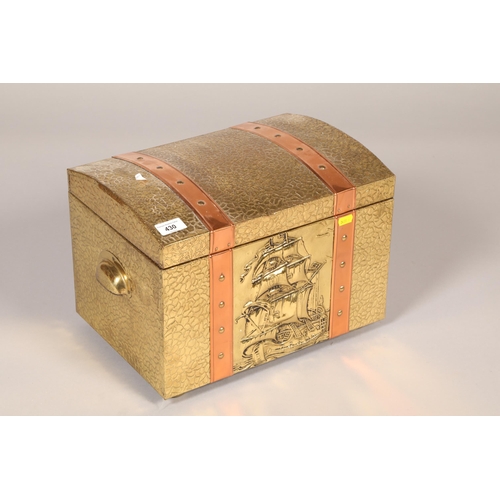 430 - Brass embossed log box