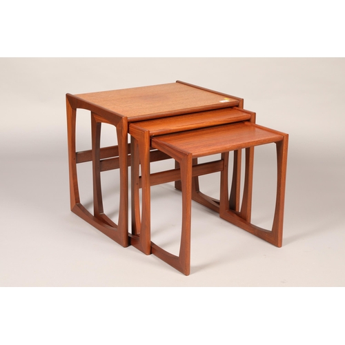 436 - Teak nest of three tables