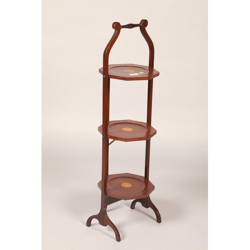 463 - Mahogany folding cake stand 