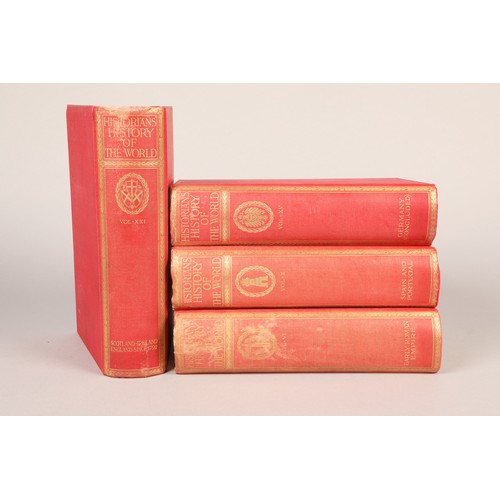 372 -  'Historians History of the World, 1908 bound in red with gilt, Twenty five volumes (25)