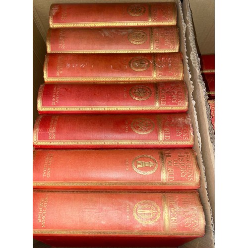 372 -  'Historians History of the World, 1908 bound in red with gilt, Twenty five volumes (25)