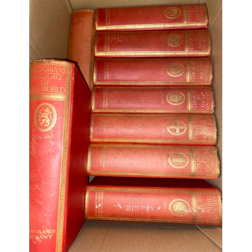 372 -  'Historians History of the World, 1908 bound in red with gilt, Twenty five volumes (25)