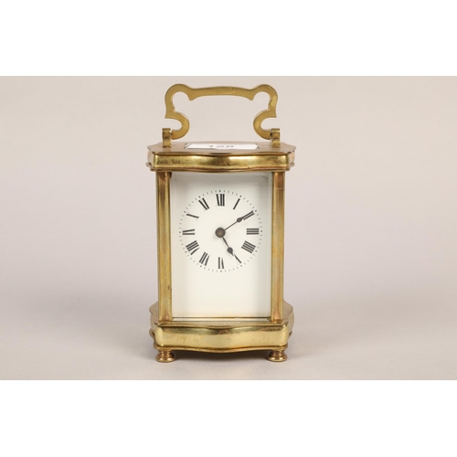 128 - French brass carriage clock 