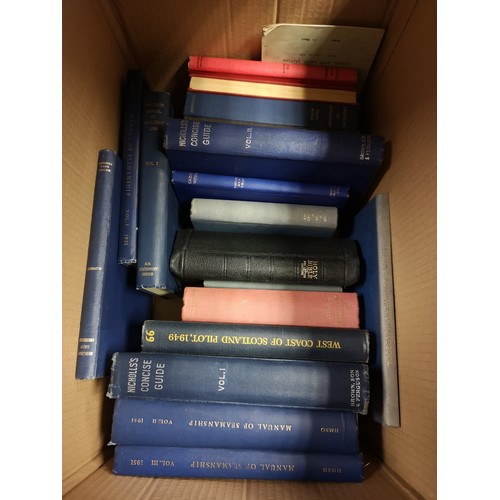 399 - Box of vintage navigation bound books