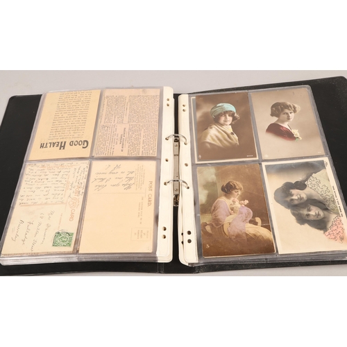 240 - Folder of assorted postcards