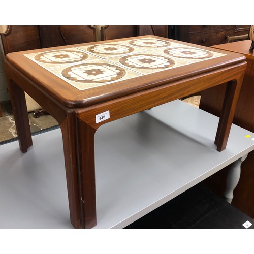 548 - Coffee table with retro tile top