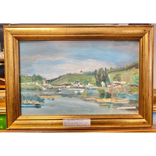 334 - Eight various copies of impressionist paintings on board in frames (8)