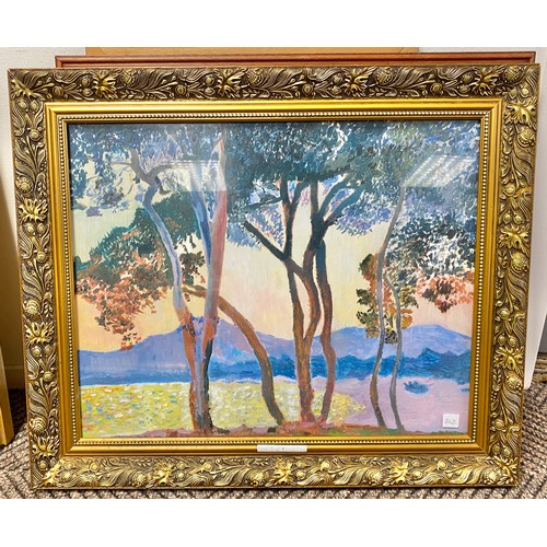 334 - Eight various copies of impressionist paintings on board in frames (8)