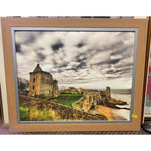 317 - Large quantity of framed pictures including large framed Geological Map of the Clyde, one of the Nor... 