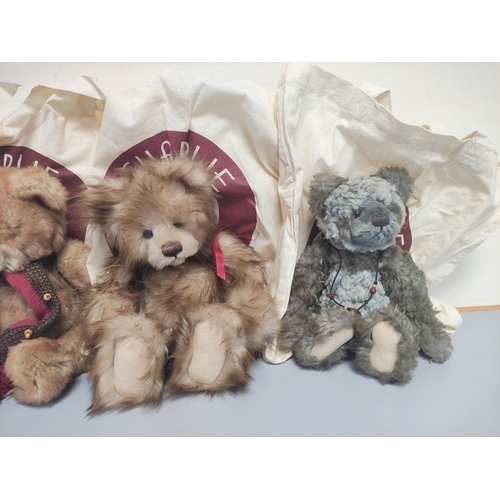 42 - Three Charlie Bears teddies to include Blair CB194535B, Courtney CB094338, Adam CB194557, all with s... 