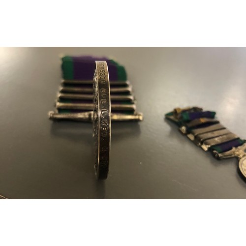 74 - Elizabeth 11 Genral service medal with four barsNorthern IrelandMalay peninsulaBorneoRadfan also wit... 