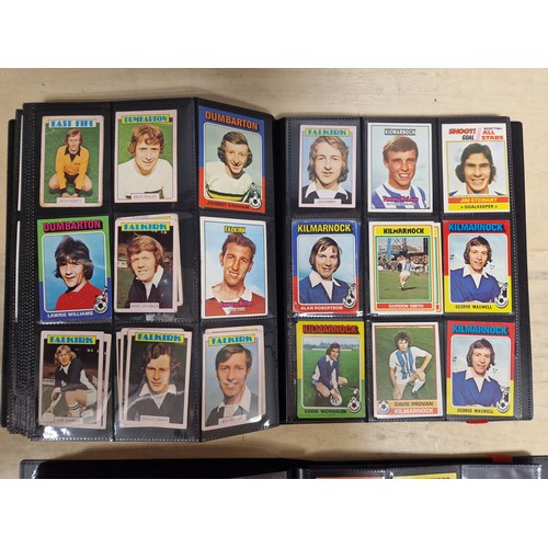 177 - Two albums of football cards, approx. 95 full pages over both. Some signed.Mostly Scottish teams, so... 