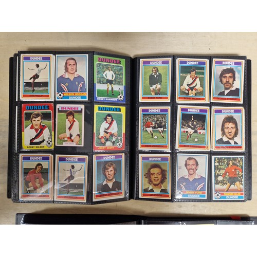 177 - Two albums of football cards, approx. 95 full pages over both. Some signed.Mostly Scottish teams, so... 