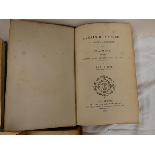 108 - WILSON ROBERT.  A Sketch of the History of Hawick. Half calf, internal stng. & foxing.... 