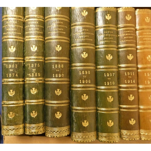 142 - HAWICK ARCHAEOLOGICAL SOCIETY.  Transactions. 13 vols. covering the period 1863 to 1948 (1... 