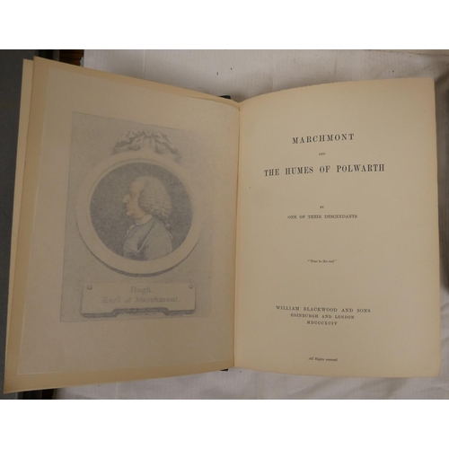 150 - (WARRENDER MARGARET).  Marchmont & the Humes of Polwarth. Col. frontis, plates & i... 