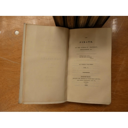 163 - (SCOTT SIR WALTER).  The Fortunes of Nigel, 3 vols. & The Pirate, 3 vols. Green morocc... 