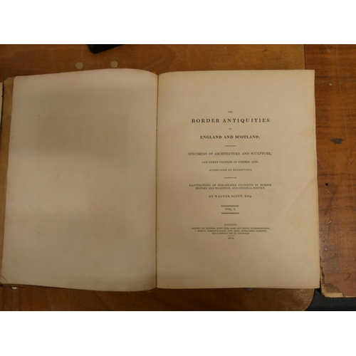 167 - SCOTT WALTER.  The Border Antiquities of England & Scotland. 2 vols. Eng. titles &... 