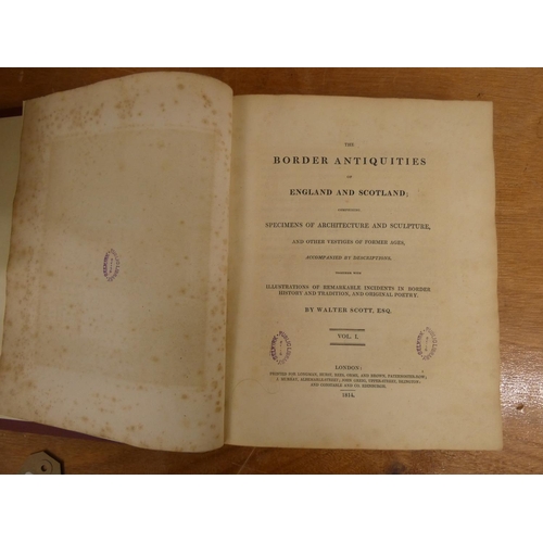 168 - SCOTT WALTER.  The Border Antiquities of England & Scotland. 2 vols. Eng. titles &... 