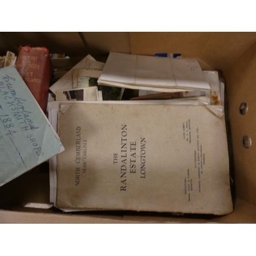 201 - Cumbria - Books & Ephemera.  A carton of various incl. directories (poor cond.), agric... 