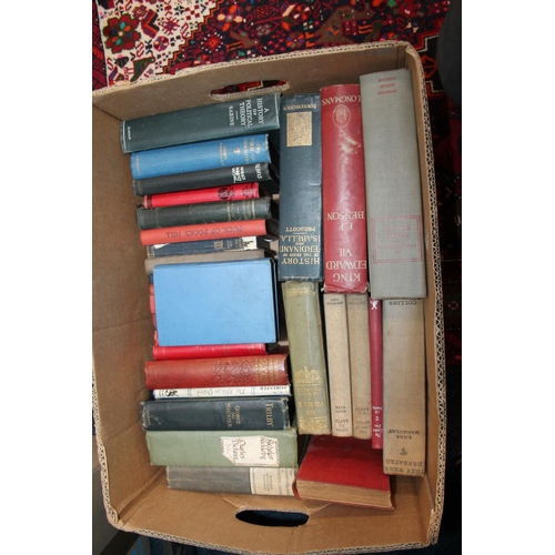 213 - Box containing books to include Puck of Pook's Hill, Trilby, Nicholas Nickleby, etc.