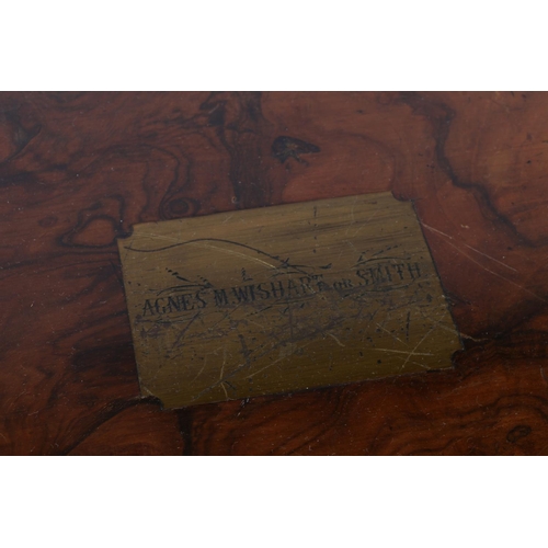 13 - Victorian brass mounted writing slope, with presentation plaque.