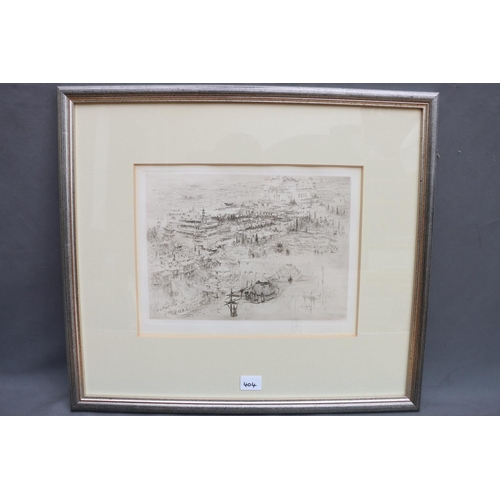 404 - WILLIAM WALCOT RBA RE (1874-1943), Temple of Baal, etching, pencil signed lower right, 20cm x 28cm, ... 