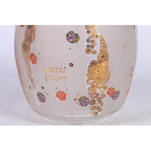 182 - Goebel Artis Orbis Gustav Klimt glass vase.