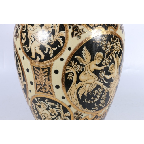 122 - Regency Ironstone vase of baluster form, with classical decoration, 36cm high.