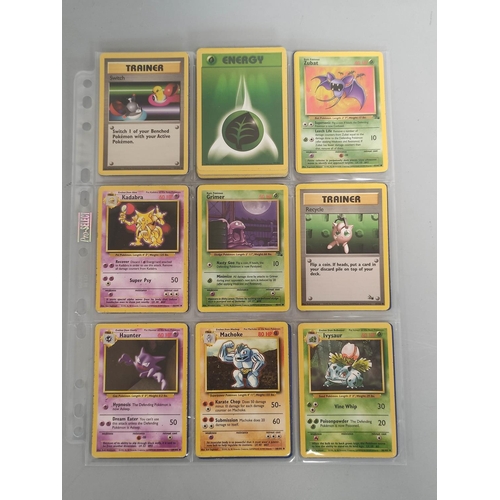 33 - Pokemon Trading Card Game. loose cards and folder sheets to include Dark Alakazam 1/82, 66 team rock... 