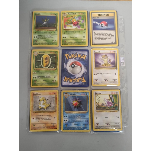 33 - Pokemon Trading Card Game. loose cards and folder sheets to include Dark Alakazam 1/82, 66 team rock... 