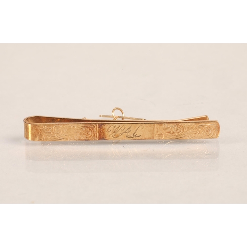 111 - 9ct gold tie clip, 6.7g.