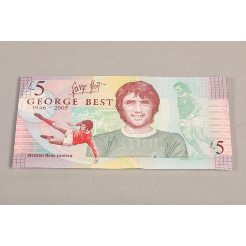 120 - Commemorative George Best £5 Ulster Bank banknote,#GB567831.