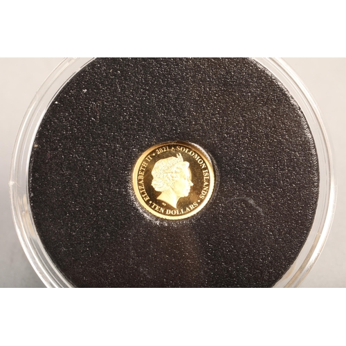 92 - Harrington & Byrne 2021 Queen's 95th Birthday Gold Proof Coin, 0.5g.