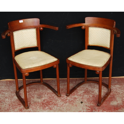 360 - In the Manner of Josef Hoffmann (Austrian)Pair of bentwood chairs for Jacob & Josef (J & J) ... 