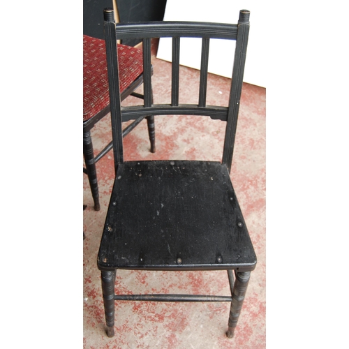 364 - In the Manner of Edward William Godwin (1833 - 1886)Set of twelve Aesthetic ebonised chairs (formerl... 