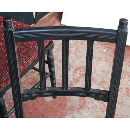 364 - In the Manner of Edward William Godwin (1833 - 1886)Set of twelve Aesthetic ebonised chairs (formerl... 