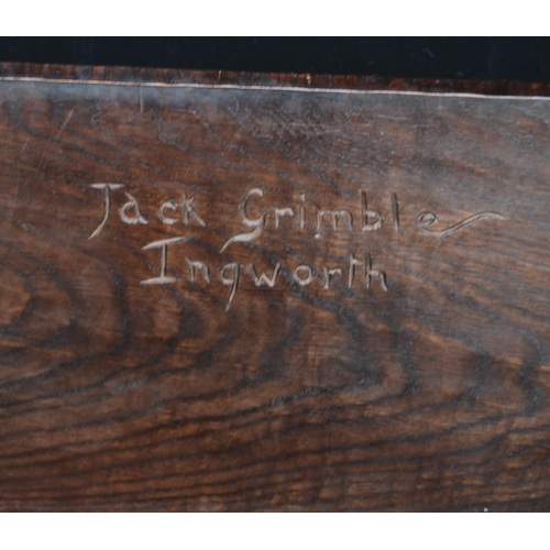 380 - Jack Grimble of CromerOak blanket chest inscribed 'Jack Grimble Ingworth' to the reverse of the hing... 