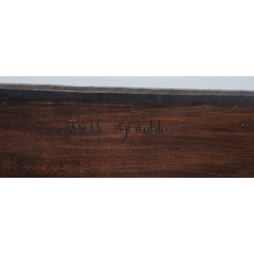 382 - Jack Grimble of CromerOak blanket chest inscribed 'Jack Grimble' to the reverse of the hinged top, c... 