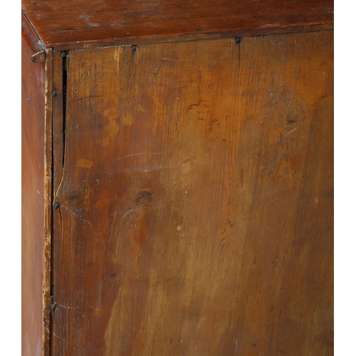 393 - George III oak chest of four graduated long drawers, on bracket feet, 93cm high, 97.5cm wide and 49c... 