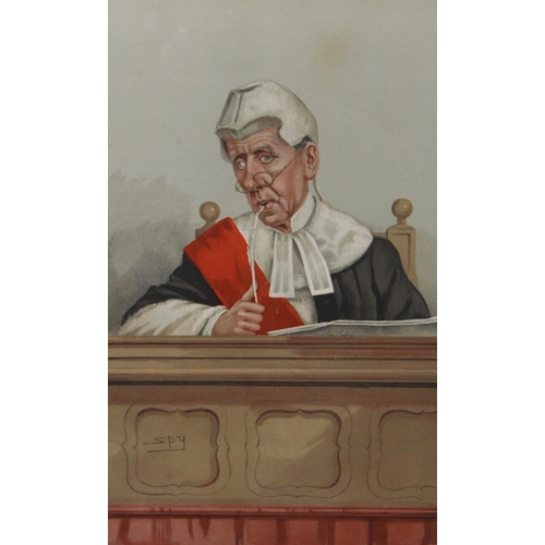 300 - Group of ten Vanity Fair 'Spy' lithographs of courtroom figures, titled 'Sir Edward', 'An Arbitrator... 