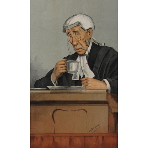 300 - Group of ten Vanity Fair 'Spy' lithographs of courtroom figures, titled 'Sir Edward', 'An Arbitrator... 