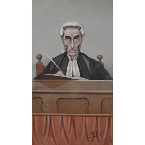 300 - Group of ten Vanity Fair 'Spy' lithographs of courtroom figures, titled 'Sir Edward', 'An Arbitrator... 