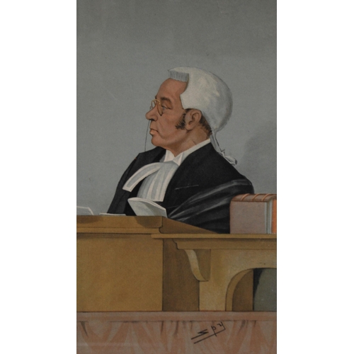 300 - Group of ten Vanity Fair 'Spy' lithographs of courtroom figures, titled 'Sir Edward', 'An Arbitrator... 